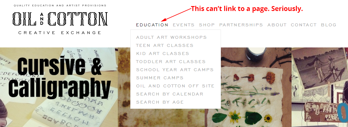 Squarespace nav bar limitations